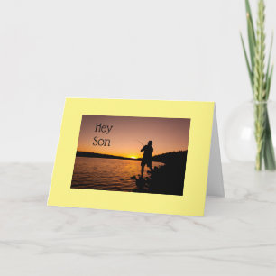 AN MEINEN "SOHN" AN DER FISCHEREI AM **GEBURTSTAG* KARTE