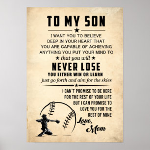 An meinen Sohn glaubt tief in eurem Herzen Poster