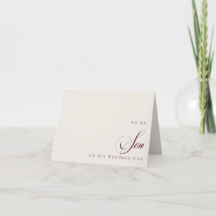 An meinen Sohn zum Hochzeitstag Grußkarte Dankeskarte