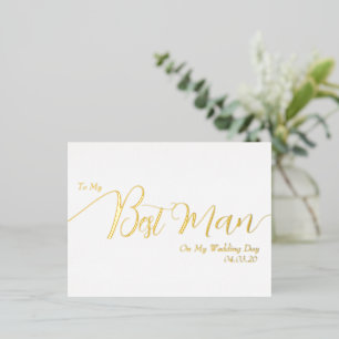 An meinen Trauzeugen am Tag meiner Hochzeit Elegan Folie Einladungspostkarte