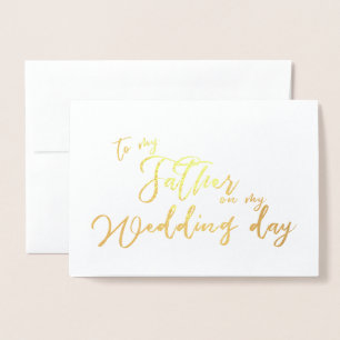 An meinen Vater an meinem Hochzeitstag chic Script Folienkarte