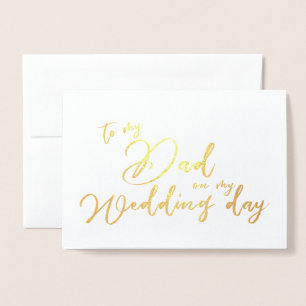 An meinen Vater an meinem Hochzeitstag Vater Folienkarte