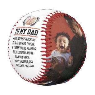 An meinen Vater Custom Message Foto Happy Vatertag Baseball