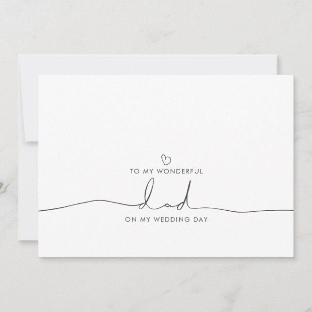 An meinen Vater Hochzeitmorgendliche Niedliche Bot (Vorderseite)