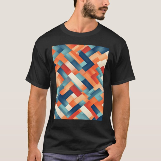 An minimalistic optical abstract oil painting T-Shirt (Vorderseite)