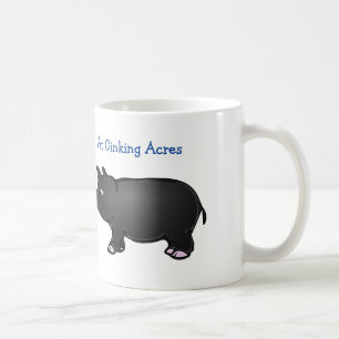 An Oinking Morgen schwarze Minischwein-Tasse Tasse