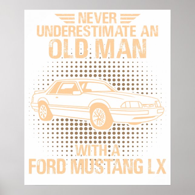 An Old Man Ford Mustang 1993 Lx Poster (Vorne)