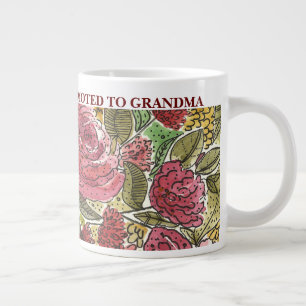 An Oma-Pink-Blume gefördert Jumbo-Tasse