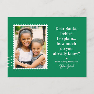An Santa EDITABLE COLOR Feiertagskarte Postkarte