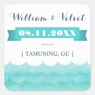 An Sea Nautical Gastgeschenk Hochzeit Stickers
