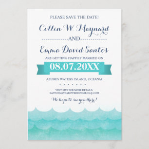 An Sea Nautical Save the Dates Date