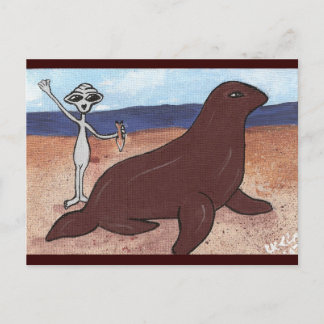 An Seal Friend Post Card Postkarte