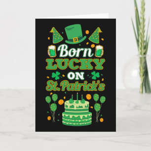 An St. Paddys Geburtstag Glück gehabt Karte