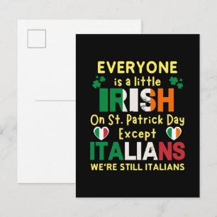 An St. Patrick's Day ist jeder ein bisschen irisch Einladungspostkarte