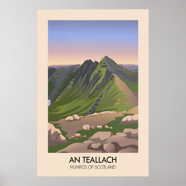 An Teallach Munros von Schottland Poster (Vorne)