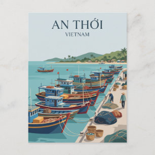 An Thới Fischereihafen Vietnam Postkarte