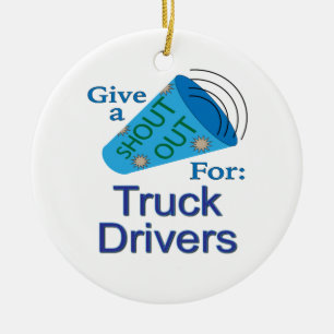An Trucker appellieren Keramik Ornament