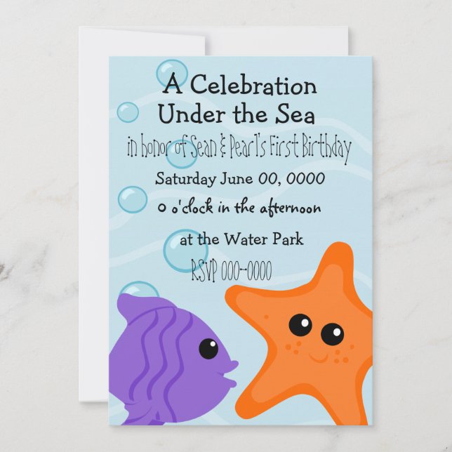 An Under Sea Celebration Einladung (Vorderseite)