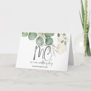 An unserem MC am Hochzeitstag Vielen Dank an Bridg Karte