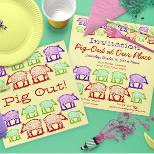 An unserem Ort ausgehen - GRILLEN Party Einladung