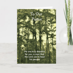An unseren Pastor Dankeskarte