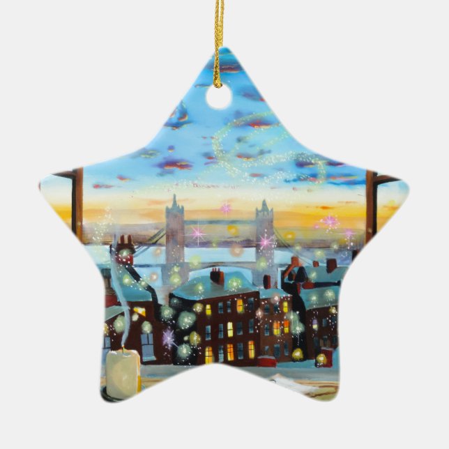 An zweiter Stelle Stern rechts. Peter Pan Keramikornament (Vorne)