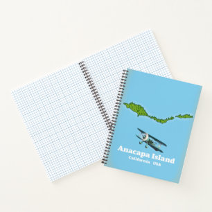 Anacapa-Insel Kalifornien USA Karte Postkarte Notizbuch