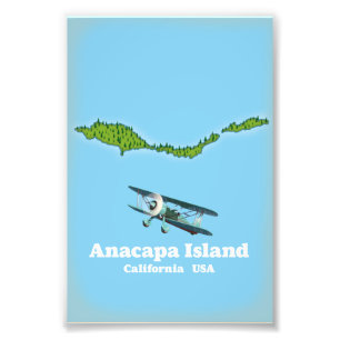 Anacapa Island California USA Karte Fotodruck