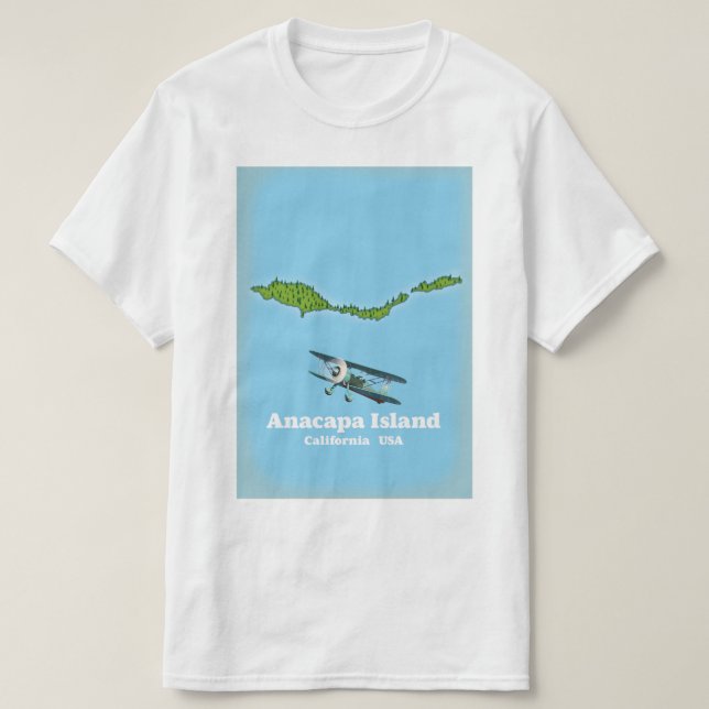 Anacapa Island California USA Karte T-Shirt (Design vorne)