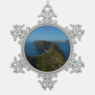 Anacapas Inspiration Point I auf den Channel Islan Schneeflocken Zinn-Ornament