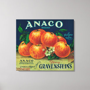 Anaco Apple Crate Label Leinwanddruck
