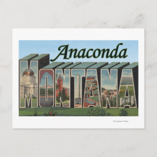 Anaconda, Montana - Große Briefmarkenszenen Postkarte