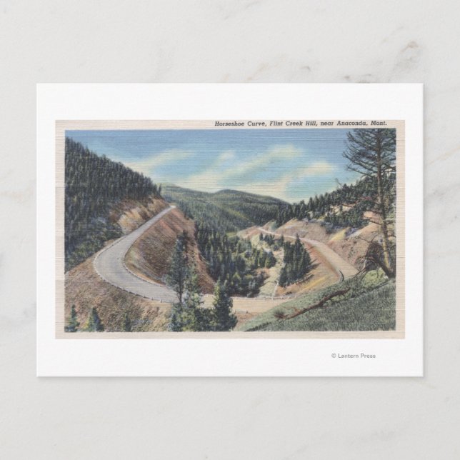 Anaconda, Montana - Horseshoe Curve Postkarte (Vorderseite)