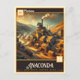 Anaconda, Montana | VINTAG Postkarte