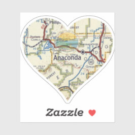 Anaconda Montana Vintage Karte Aufkleber