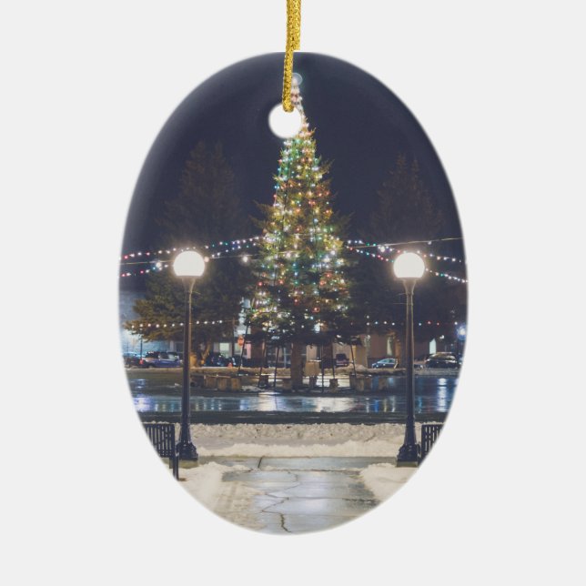 Anaconda-Weihnachtsverzierung Keramik Ornament (Vorne)