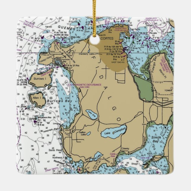 Anacortes WA Fidalgo Island Keramikornament (Rückseite)