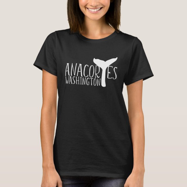 Anacortes Washington Whale Tail Whale Watching Sou T-Shirt (Vorderseite)