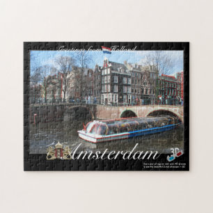 Anaglyph-Puzzle Amsterdams Holland 3D Puzzle