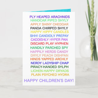 Anagrammkarte für Kinder Dankeskarte