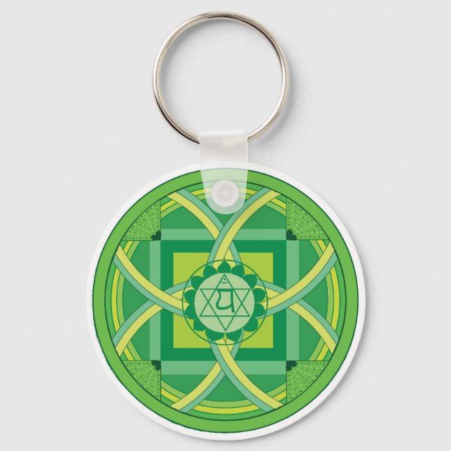 Anahata chakra Mandala Schlüsselanhänger (Vorderseite)