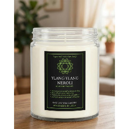 Anahata Heart Chakra Candle Label Lebensmitteletikett