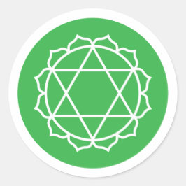 Anahata Heart Chakra Classic Round Sticker