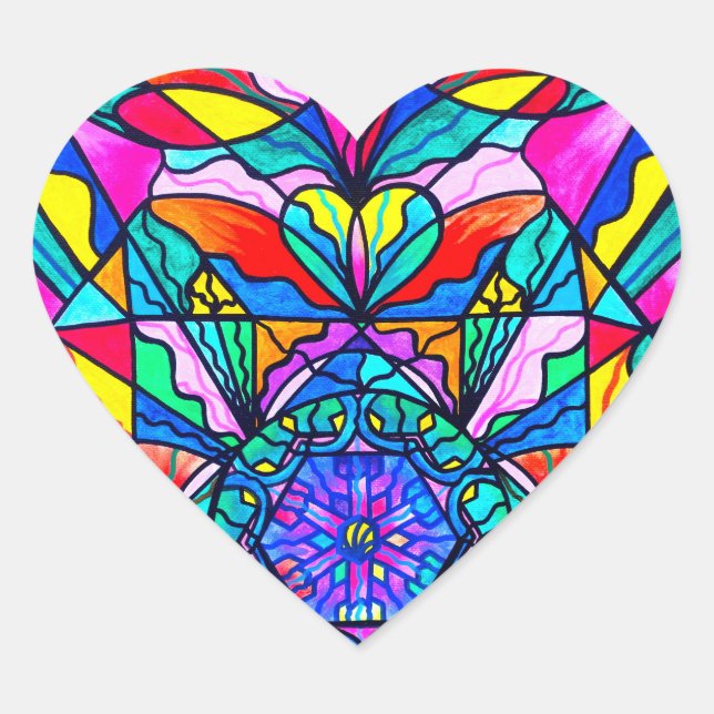 "Anahata - Heart Chakra" Heart Stickers (Vorderseite)