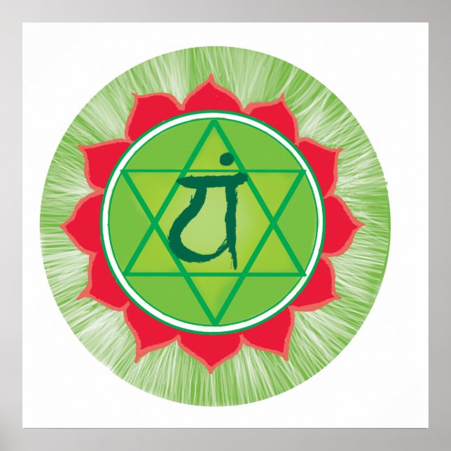 Anahata Heart Chakra Value Poster Paper (Matte) (Vorne)