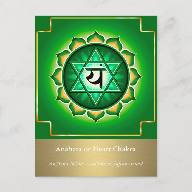 Anahata oder Heart Chakra Postcard Postkarte (Vorderseite)