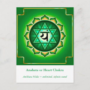 Anahata oder Heart Chakra Postcard Postkarte