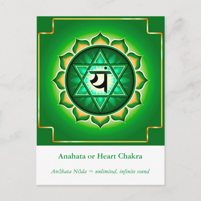 Anahata oder Heart Chakra Postcard Postkarte (Vorderseite)