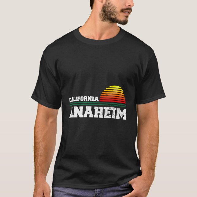 Anaheim California Distressed Ca T-Shirt (Vorderseite)
