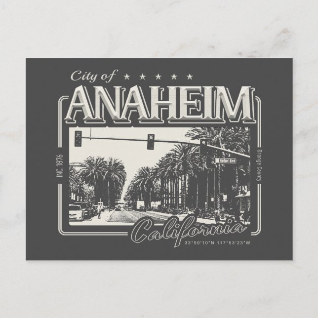 ANAHEIM CALIFORNIA POSTKARTE (Vorderseite)